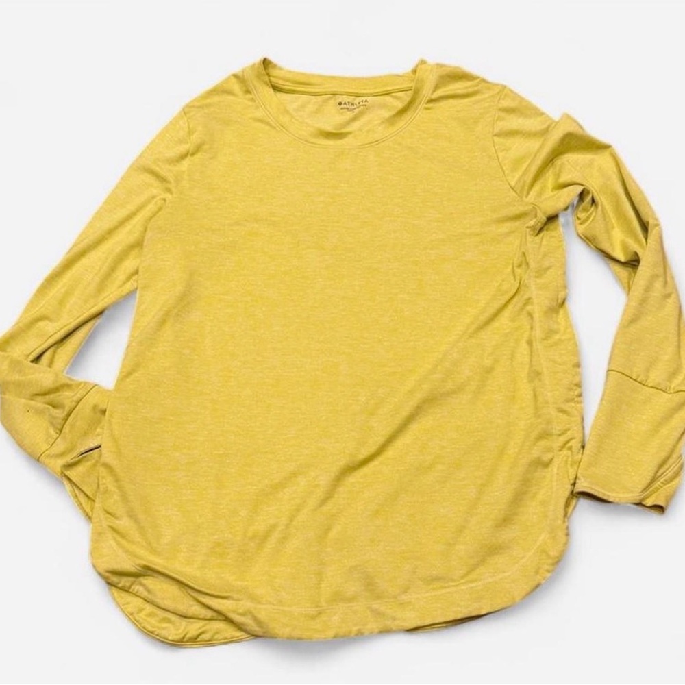 Athleta Women's Long‎ Sleeve Active Top Yellow Size L